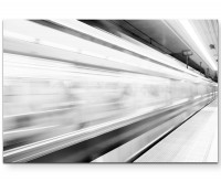 schneller Zug U-Bahnstation - Leinwandbild
