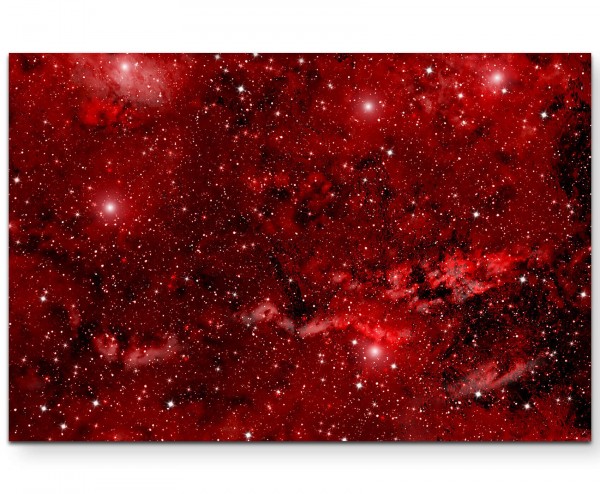 rotes Universum - Leinwandbild
