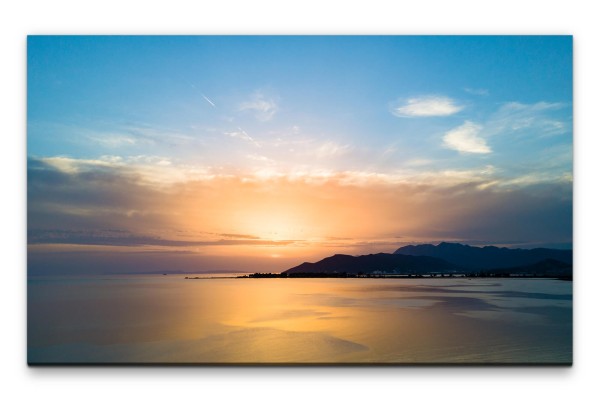 Bilder XXL Sonnenuntergang am Meer Wandbild auf Leinwand