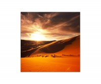 80x80cm Sahara Wüste Sanddüne Sonne Wolken