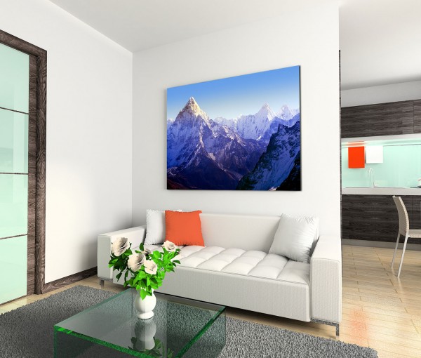 120x80cm Wandbild Nepal Himalaya Gebirge Schnee