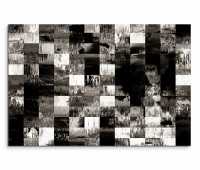 120x80cm Wandbild Hintergrund Geometrie abstrakt schwarz grau weiß