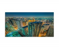 120x80cm Stadt Wolkenkratzer Lichter Sharjah