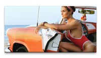 Bilder XXL Frau im sexy Badeanzug 50x100cm Wandbild auf Leinwand