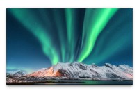 Bilder XXL Beeindruckende Polarlichter Wandbild auf Leinwand