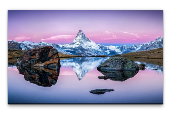 Bilder XXL Gebirgssee Wandbild auf Leinwand