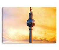 120x80cm Wandbild Berlin Fernsehturm Sonnenuntergang