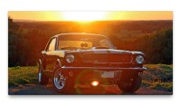 Bilder XXL Ford Mustang im Sonnenuntergang 50x100cm Wandbild auf Leinwand