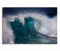 120x80cm Wandbild Ozean Riesenwelle Gischt