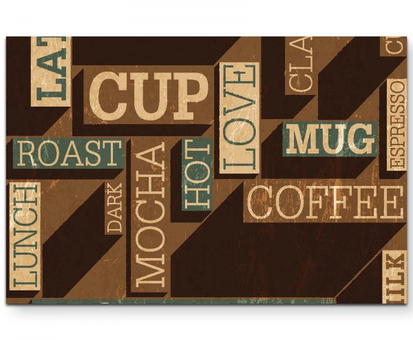 Illustration Kaffeeliebe - Leinwandbild