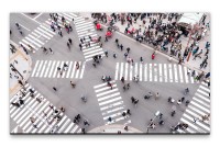 Bilder XXL Fußgänger in Japan Wandbild auf Leinwand