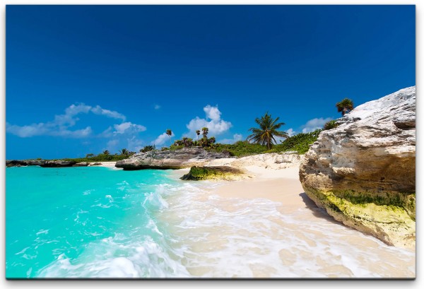 Tropischer Strand in Mexiko Wandbild in verschiedenen Größen