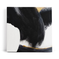 Abstrakte Kunst schwarze Farbe Pinselstrich Modern