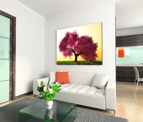 120x80cm Wandbild Japan Kirschbaum Blüten