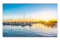 Bilder XXL Boote im Hafen Wandbild auf Leinwand