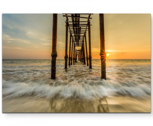 Thailand  Brücke im Meer - Leinwandbild