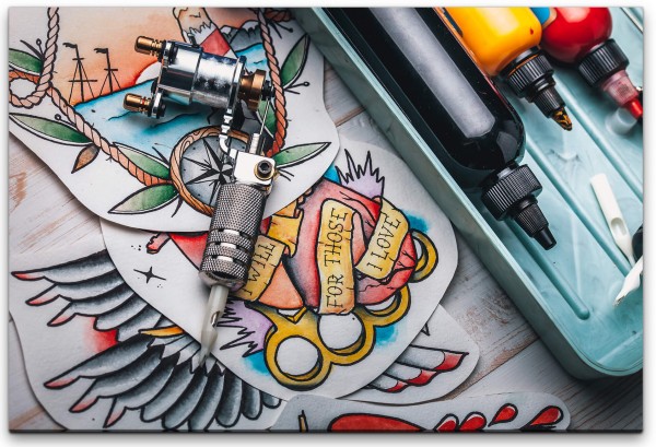 Tattoo Studio Wandbild in verschiedenen Größen