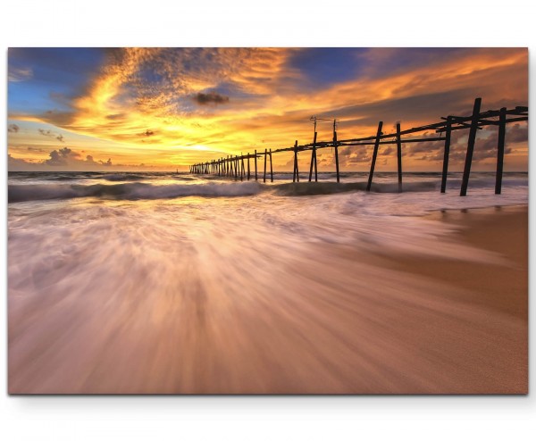 Sonnenuntergang am Meer in Thailand - Leinwandbild