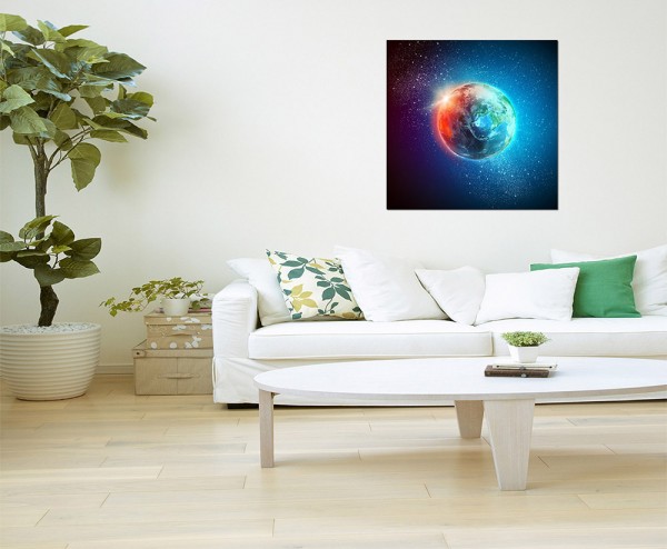 80x80cm Planet Erde Weltall