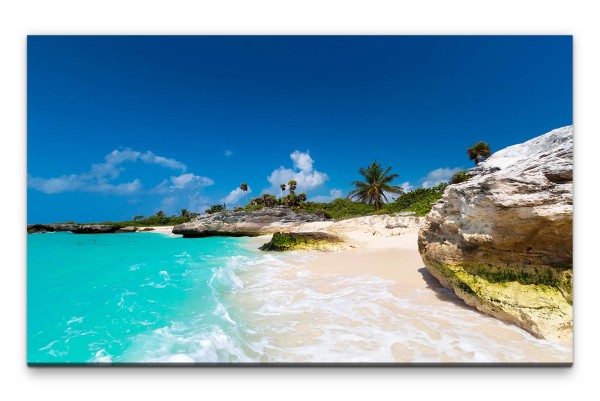 Bilder XXL Mexikanischer Tropenstrand Wandbild auf Leinwand