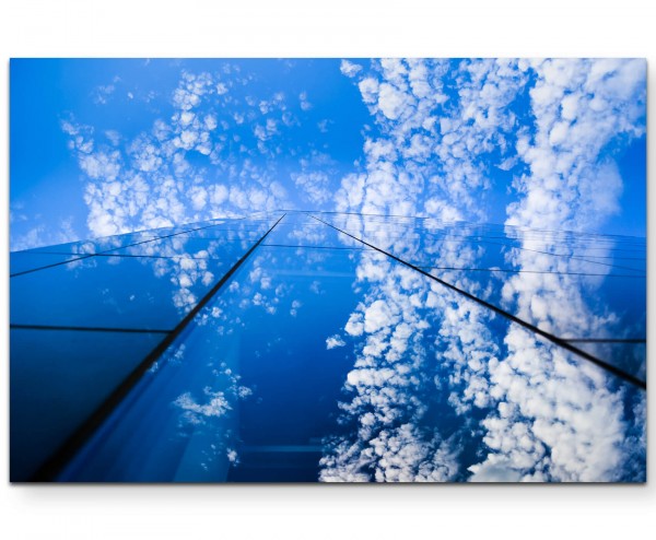 Abstrakt Himmel und Wolkenkratzer - Leinwandbild