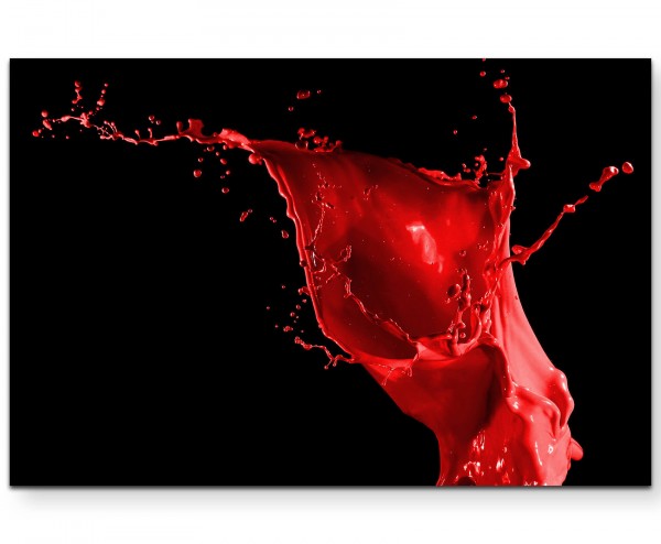 Farbensplash rot - Leinwandbild