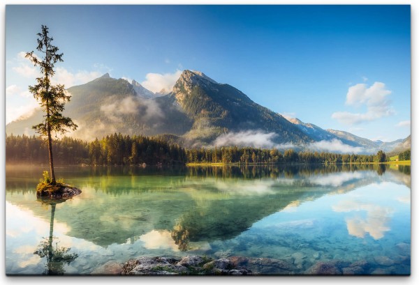 schöner See an den Alpen Wandbild in verschiedenen Größen