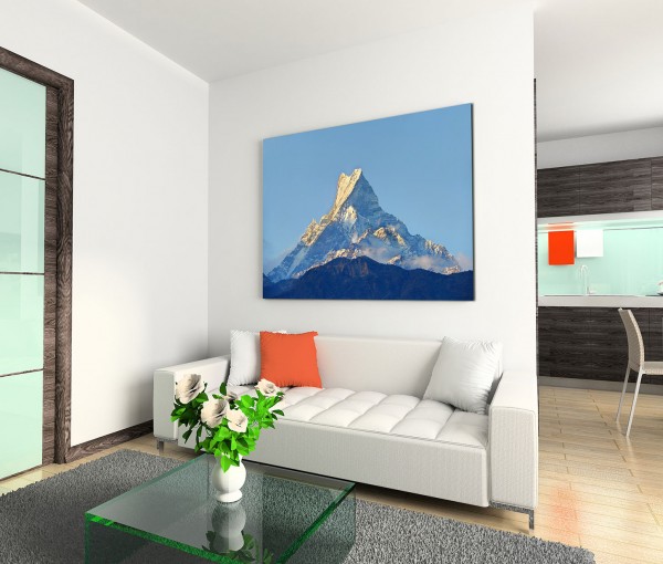 120x80cm Wandbild Nepal Himalaya Berggipfel Schnee Sonnenaufgang