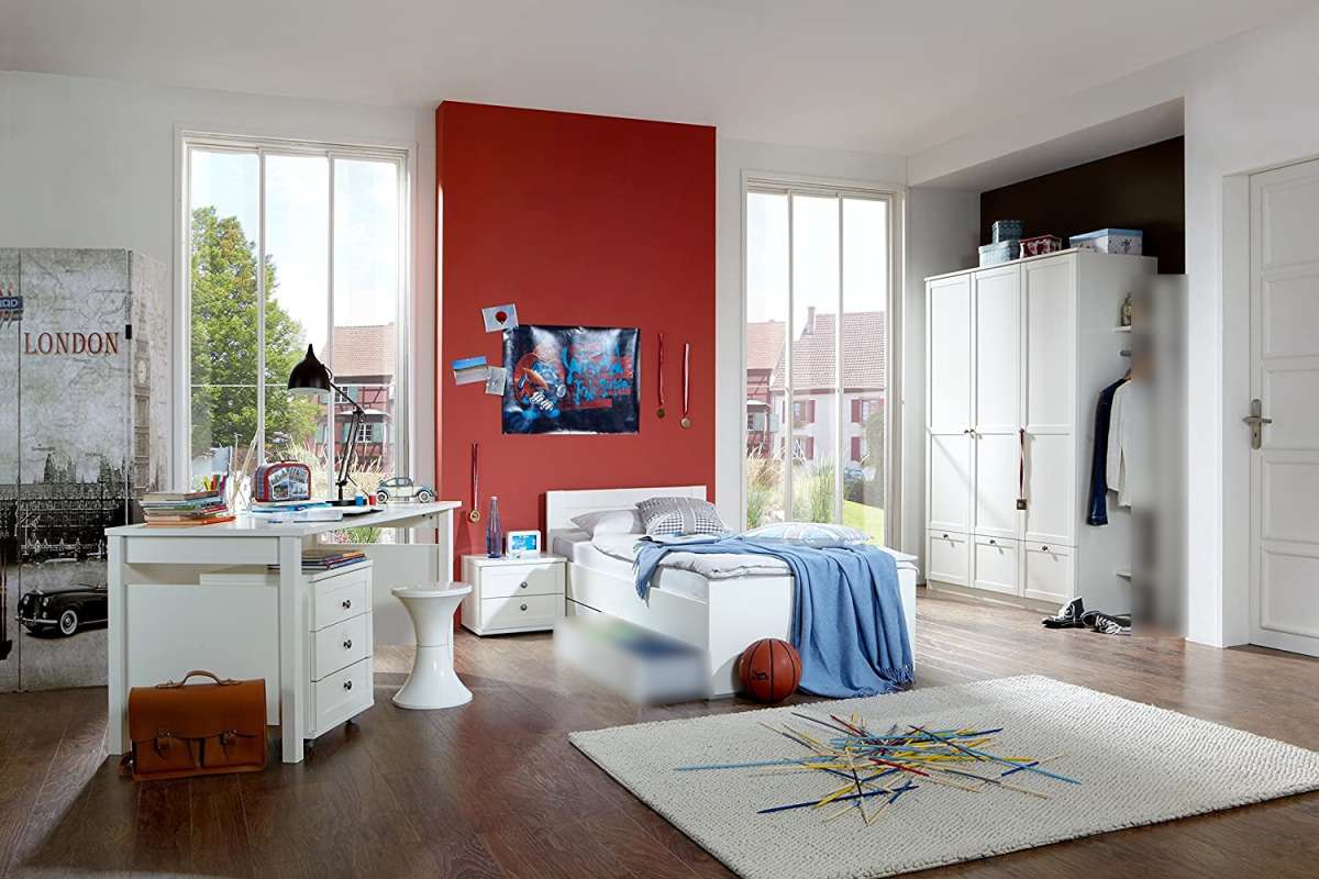 Jugendzimmer Filou in Weiß Landhaus von Wimex Kompett Set