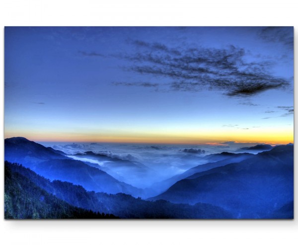 Fotografie  Abendstimmung am Berg - Leinwandbild
