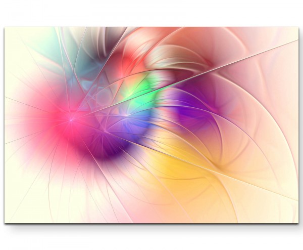 kreatives Design Regenbogenfarben Frühlingsthema - Leinwandbild
