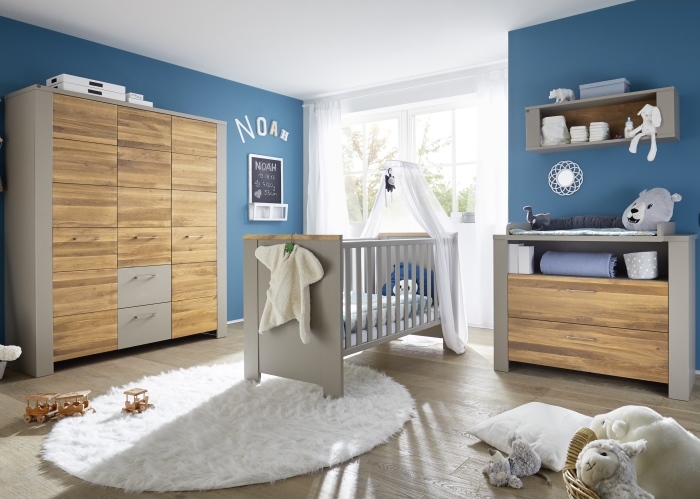 Babyzimmer Tokio Massiv von Mäusbacher in Taupe - Wildeiche