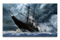 Bilder XXL Schiff im Meer Wandbild auf Leinwand