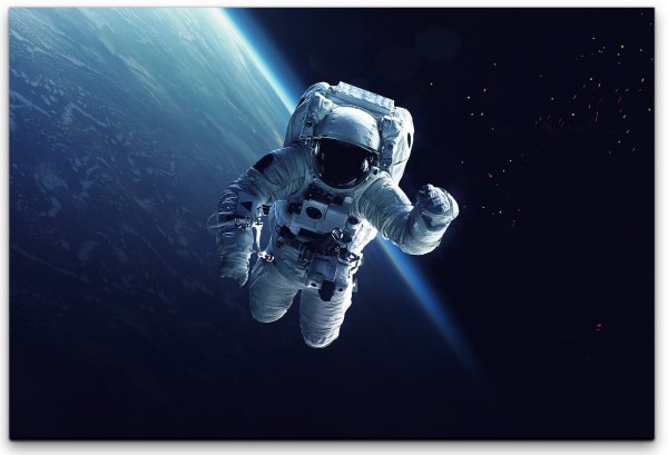 Astronaut im Weltall Wandbild in verschiedenen Größen