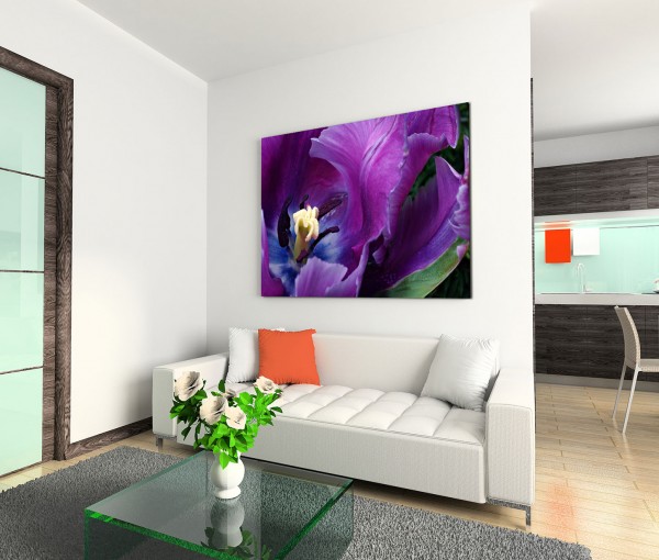 120x80cm Wandbild Tulpe Blüte Nahaufnahme