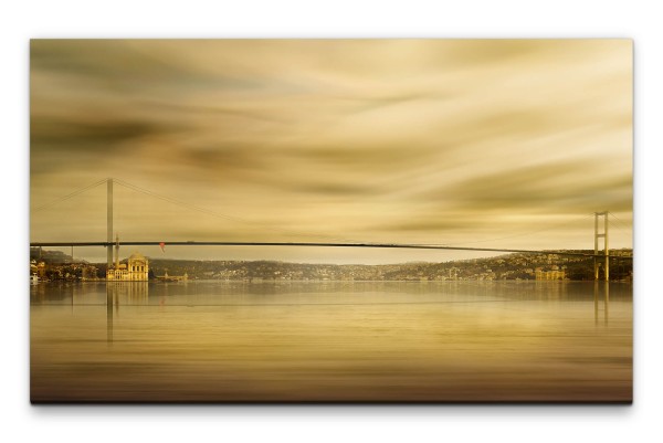 Bilder XXL Brücke in Istanbul Wandbild auf Leinwand