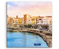 Landschaftsfotografie – Hafen auif Sizilien, Italien auf Leinwand