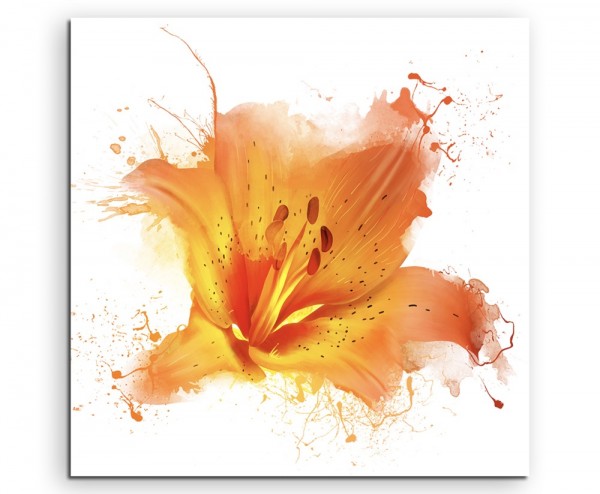 abstrakt modern chic chic dekorativ schön deko schön deko e Illustration Orange Wasserlilie auf Le