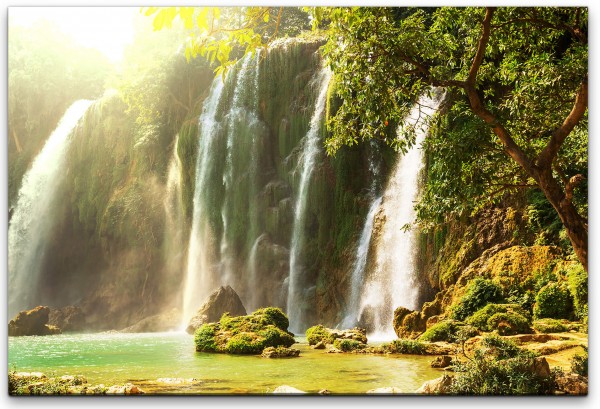 Vietnamesischer Wasserfall Wandbild in verschiedenen Größen