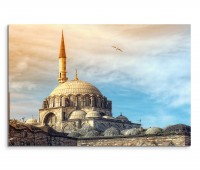 120x80cm Wandbild Istanbul Yeni Cami Moschee Wolken