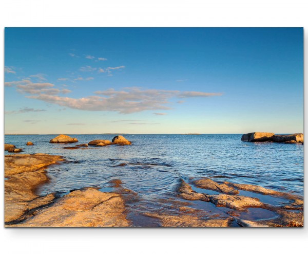 Landschaftsfotografie Steiniger Strand am baltischen Meer - Leinwandbild