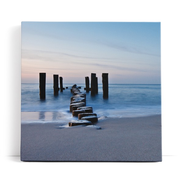 Meer Strand Horizont Harmonie Fotokunst Holzsteg