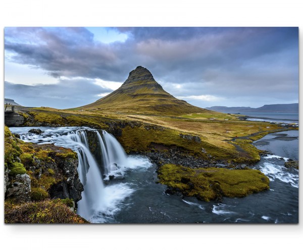 Island  kleiner Wasserfall - Leinwandbild