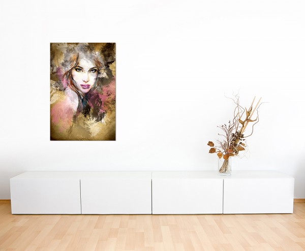 120x80cm Handmalerei Frau Gesicht Kunst