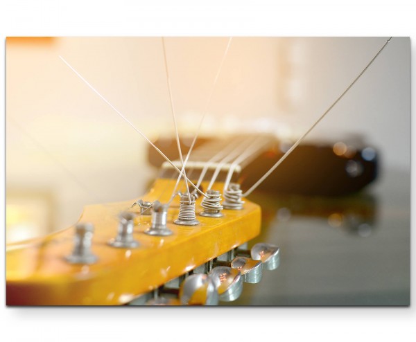 Gitarrensaiten Fotografie - Leinwandbild