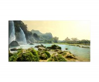 120x80cm Vietnam Wasserfall Felsen Wasser