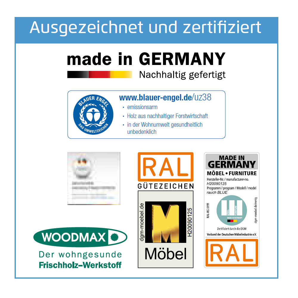 Jugendzimmer Noosa in Weiß- Grau von Rauch Möbel 8 teiliges Megaset mit  Schrank, Jugendbett, Schreibtisch, Nachttisch, Regalschrank, TV- Board und  Regalen | Möbel Direkt