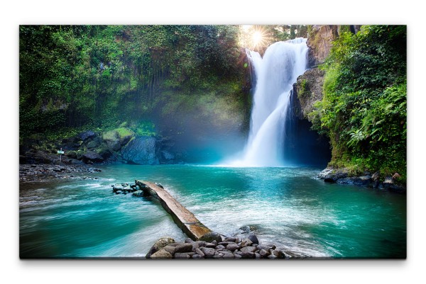 Bilder XXL Wasserfall Wandbild auf Leinwand