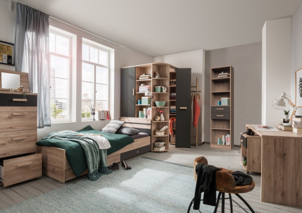Jugendzimmer Cariba Eiche- Graphit von Wimex 