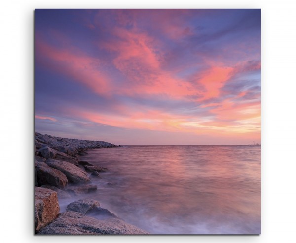 Landschaftsfotografie  Sonnenaufgang am Meer, Thailand auf Leinwand exklusives Wandbild moderne Fot